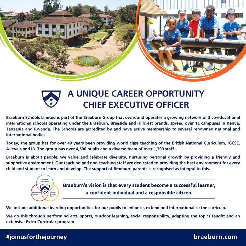 Braeburn Groups of Schools Chief Executive Officer Vacancy Poster